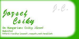 jozsef csiky business card